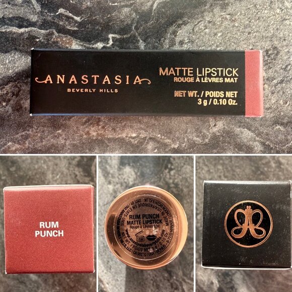Anastasia Beverly Hills Matte Lipstick Rum Punch Full Pigment Full Size 3g - Picture 3 of 8